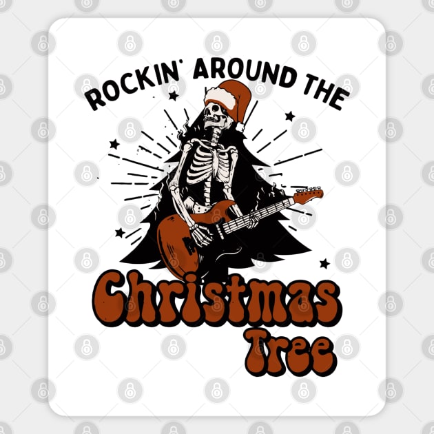 Rockin' Around the Christmas Tree Magnet by MZeeDesigns